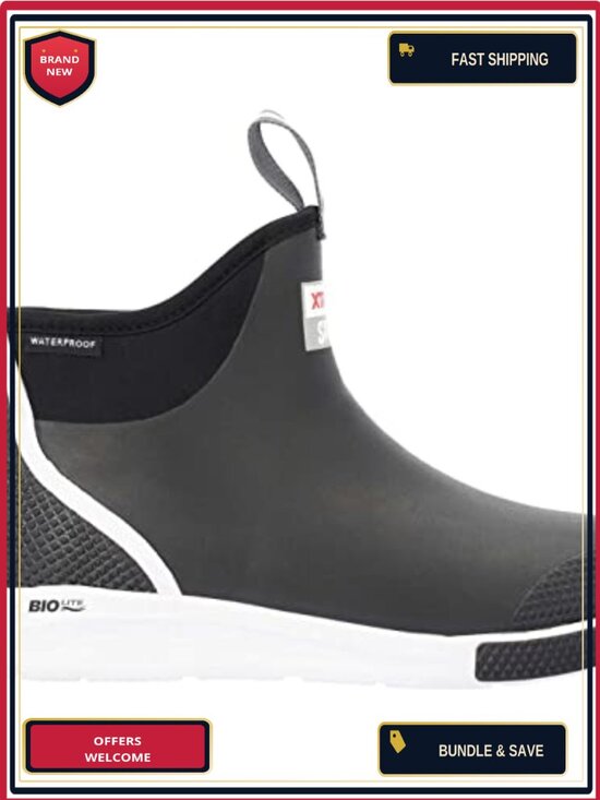 6 Inch Ankle Deck Boot Sport Waterproof Rubber Fishing Shoes